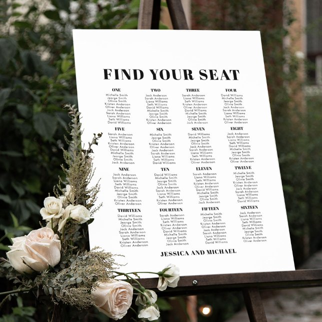 Poster Graphique de placement des invités de mariage gran (Créateur téléchargé)
