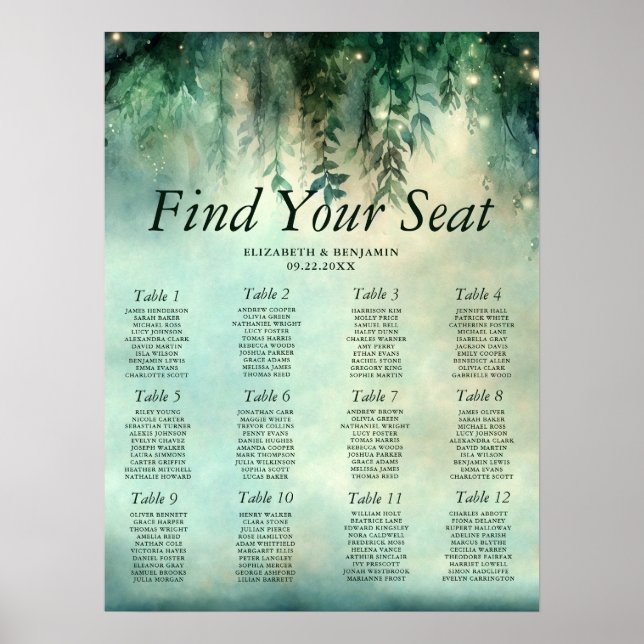 Poster Graphique de placement Enchanted Forest Greenery M (Devant)
