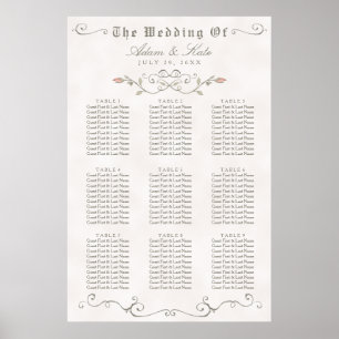 Poster GRAPHIQUE DE SIÈGE 61 - 90   Élégant Mariage de be