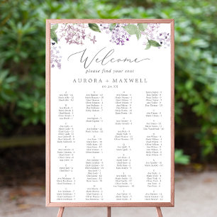 Poster Graphique de siège alphabétique Rustique Lilac Mar