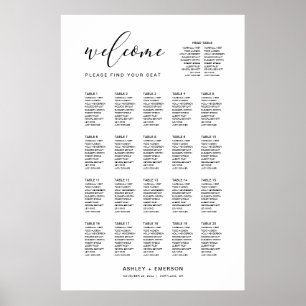 Poster Graphique De Siège De Script Moderne Avec Table De