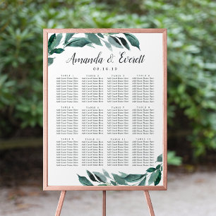 Poster Graphique de siège Mariage de Foliage abondant