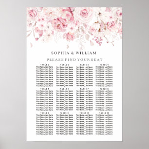 Poster Graphique de siège Mariage de table florale