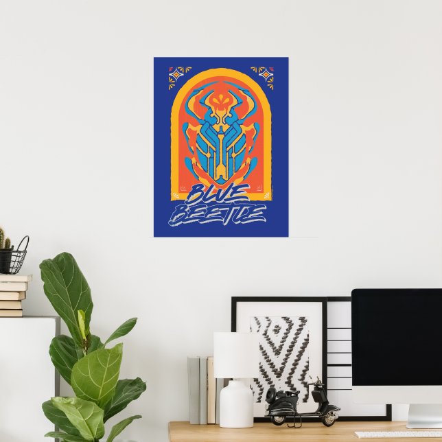Poster Graphique de Talavera de scarabée bleu (Bureau à domicile)