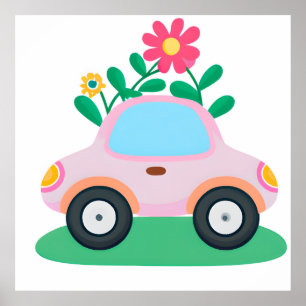 Poster Graphique de voiture pour enfants