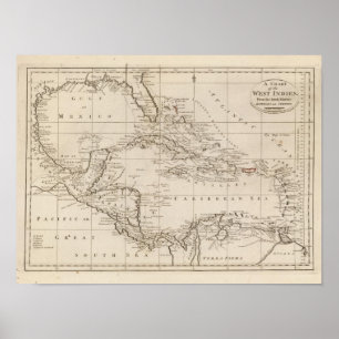 Poster Graphique des Antilles