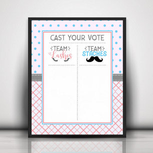 Poster Graphique des autocollants de vote "Lashes or Stac