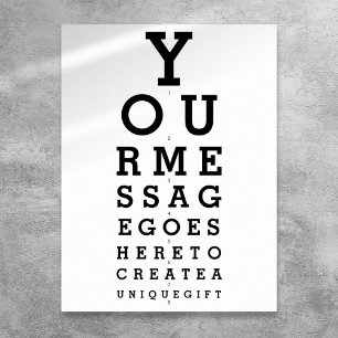 Poster Graphique d'opticien Créez votre propre message