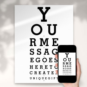 Poster Graphique d'optométriste Créez votre propre messag
