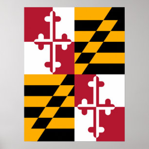 Poster Graphique du drapeau de l'État du Maryland