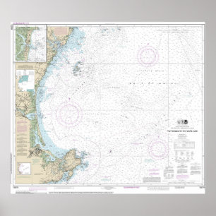 Poster Graphique nautique de Portsmouth à Cape Ann 13278