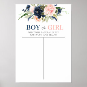 Poster Graphique pour garçon ou fille, Guess the Gender P