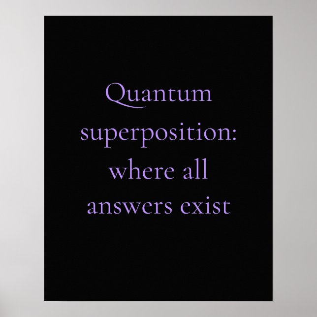 Poster Graphique Quantique Violet Obsidienne (Devant)