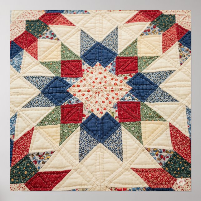 Poster Graphique Quilt Star (Devant)