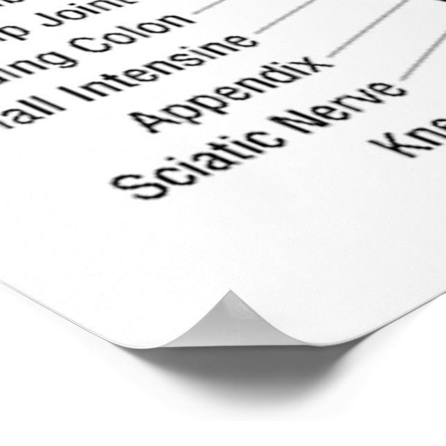 Poster Graphique Réflexologie 30X40" (Coin)