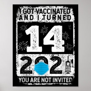 Poster Graphique sur les Humours amusants vaccinés 2021 C