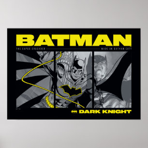 Poster Graphique triptyque de la bande dessinée de Batman