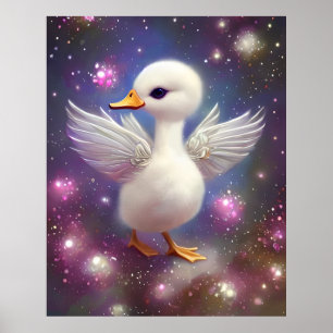 Poster Graphisme de bébé cygne super mignon