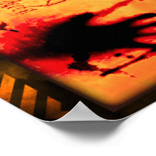 Poster graphisme de SlipperyJoe gritt Happy Halloween jag