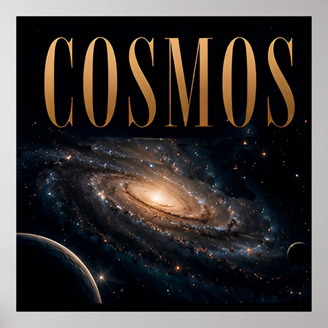 Poster Graphisme éditorial de luxe Cosmos Space (Devant)