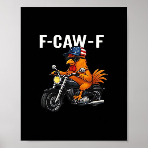 Poster Graphisme esthétique classique de poulet F-Caw-F