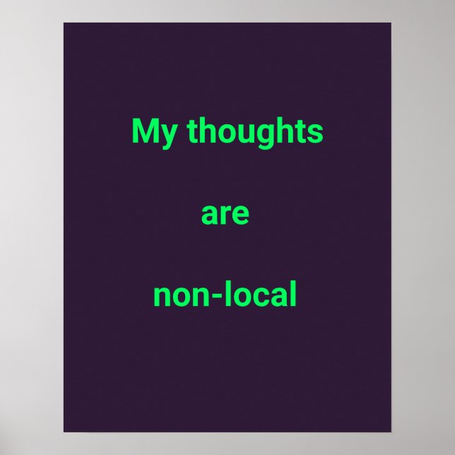Poster Graphisme Quantique Turquoise Violet Profond (Devant)
