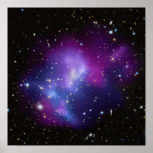 Poster Grappe de galaxie violette 12 x 12