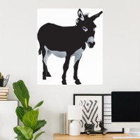 Gras Donkey Silhouette ferme animal