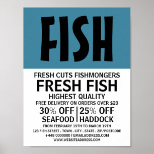 Poster Gras Moderne, Pêcheur/Épouse, Marché aux Poissons
