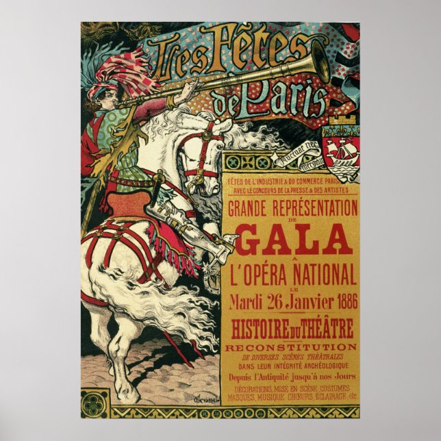 Poster Grasset Eugene les fetes de paris (Devant)