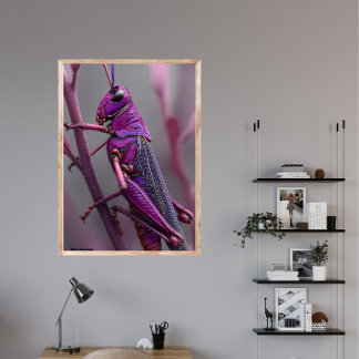 Poster Grasshopper violet