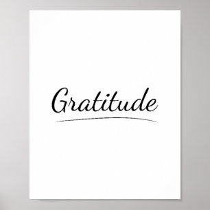 Poster Gratitude, Appréciation, Gentillesse, Bénédiction