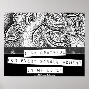 Poster Gratitude Appréciation Merci Lumière