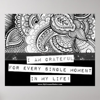 Poster Gratitude Appréciation Merci Lumière