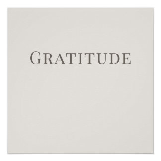 Poster Gratitude – Minimal Typography Wall Art