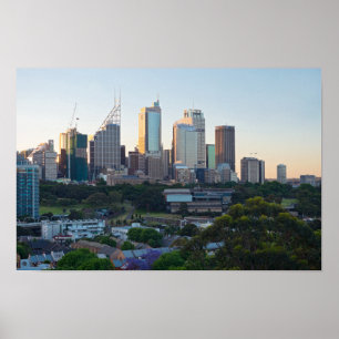 Poster Gratte-ciel du centre des affaires de Sydney