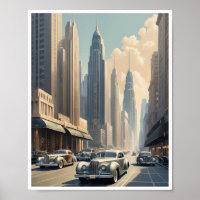 gratte-ciel élégant, paysage urbain glamour