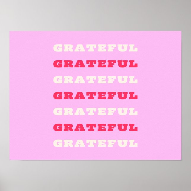 Poster Gratuit, Remerciements, Citation De Gratitude, Ros (Devant)