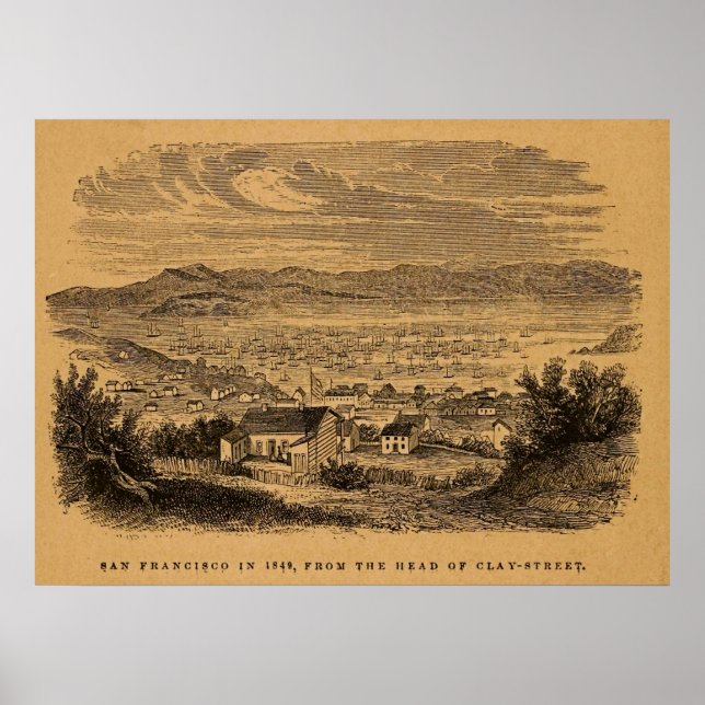 Poster Gravure d'antiquité San Francisco (Devant)