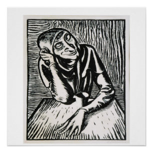 Poster Gravure sur bois médiévale