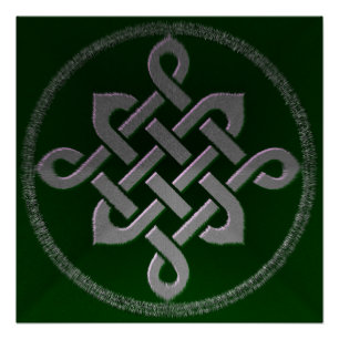 Poster gre irlandais païen de noeud de symbole antique