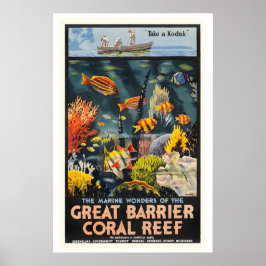 Poster Great Barrier Coral Reef Queensland Australia