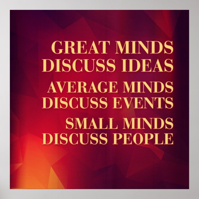 Poster Great Minds discute des idées (Devant)