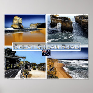 Poster Great Ocean Road - Australie - Mosaic -