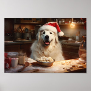 Poster Great Pyrenees Noël Cookies Festive Vacances