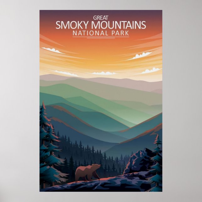 Poster Great Smoky Mountains (Devant)