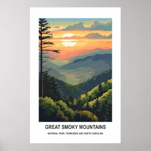 Poster Great Smoky Mountains National Park Tennessee USA