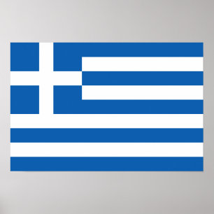 Poster Grèce - Drapeau grec