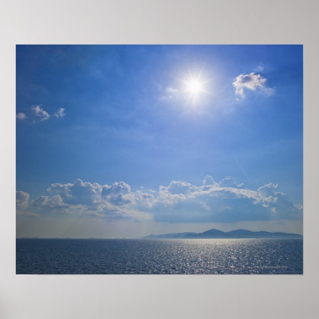 Poster Grèce, Îles Cyclades, Mer Egée (Devant)