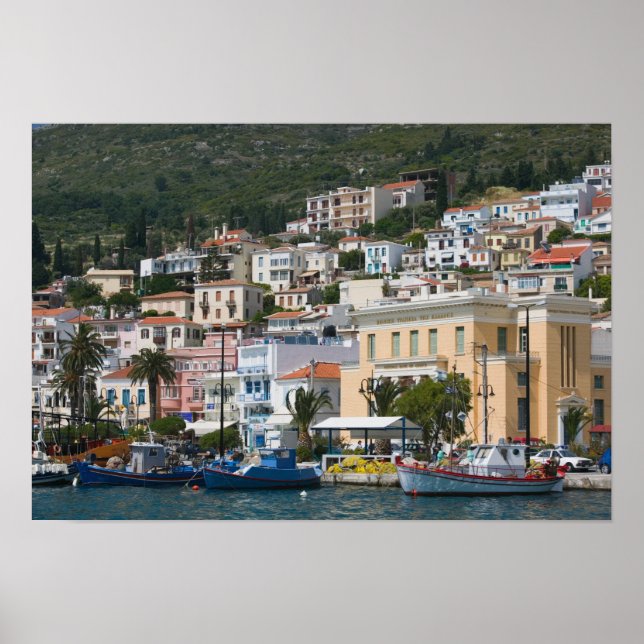 Poster GRÈCE, Îles de la mer Égée du Nord-Est, SAMOS, (Devant)